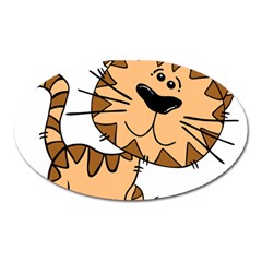 Cats Kittens Animal Cartoon Moving Oval Magnet by Simbadda