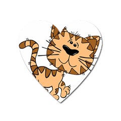 Cats Kittens Animal Cartoon Moving Heart Magnet by Simbadda