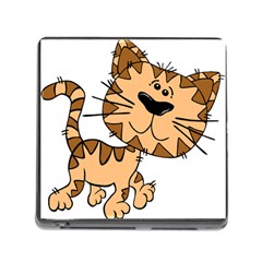 Cats Kittens Animal Cartoon Moving Memory Card Reader (square) by Simbadda