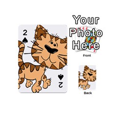 Cats Kittens Animal Cartoon Moving Playing Cards 54 (mini)  by Simbadda