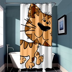 Cats Kittens Animal Cartoon Moving Shower Curtain 36  X 72  (stall)  by Simbadda