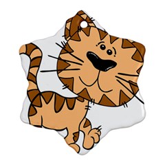 Cats Kittens Animal Cartoon Moving Ornament (snowflake) by Simbadda