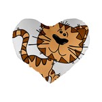 Cats Kittens Animal Cartoon Moving Standard 16  Premium Heart Shape Cushions Back