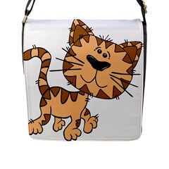 Cats Kittens Animal Cartoon Moving Flap Messenger Bag (l)  by Simbadda