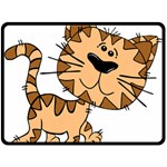 Cats Kittens Animal Cartoon Moving Double Sided Fleece Blanket (Large)  80 x60  Blanket Front