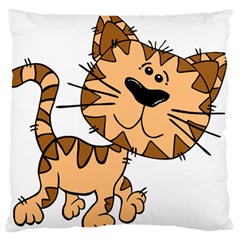 Cats Kittens Animal Cartoon Moving Standard Flano Cushion Case (one Side) by Simbadda