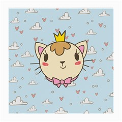 Cat Cloud Heart Texture Kitten Medium Glasses Cloth (2-side) by Simbadda