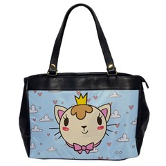 Cat Cloud Heart Texture Kitten Office Handbags by Simbadda