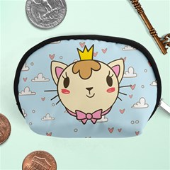 Cat Cloud Heart Texture Kitten Accessory Pouches (medium)  by Simbadda