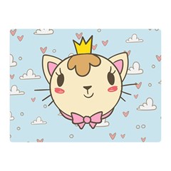 Cat Cloud Heart Texture Kitten Double Sided Flano Blanket (mini)  by Simbadda