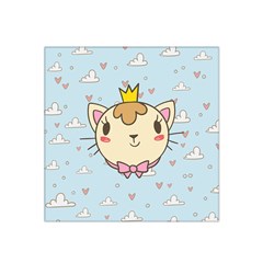 Cat Cloud Heart Texture Kitten Satin Bandana Scarf by Simbadda