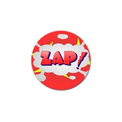 Comic Bubble Popart Cartoon Action Golf Ball Marker (4 Pack) by Simbadda