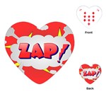 Comic Bubble Popart Cartoon Action Playing Cards (Heart)  Front