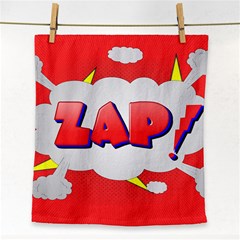 Comic Bubble Popart Cartoon Action Face Towel by Simbadda