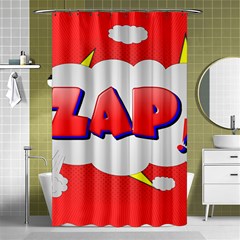 Comic Bubble Popart Cartoon Action Shower Curtain 48  X 72  (small)  by Simbadda