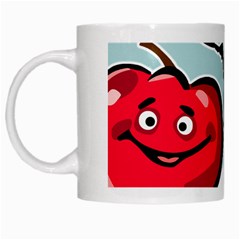 Dancing Fruit Apple Organic Fruit White Mugs by Simbadda