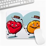 Dancing Fruit Apple Organic Fruit Large Mousepads Front