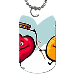 Dancing Fruit Apple Organic Fruit Dog Tag (one Side) by Simbadda