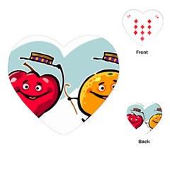 Dancing Fruit Apple Organic Fruit Playing Cards (heart) 