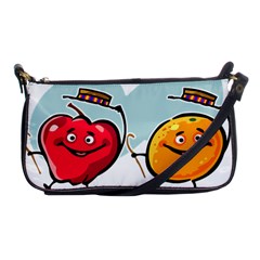 Dancing Fruit Apple Organic Fruit Shoulder Clutch Bags by Simbadda