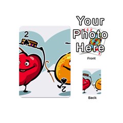 Dancing Fruit Apple Organic Fruit Playing Cards 54 (mini)  by Simbadda