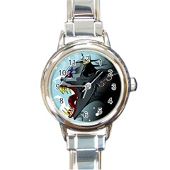 Demon Devil Evil Monster Alien Round Italian Charm Watch by Simbadda