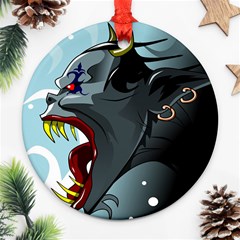 Demon Devil Evil Monster Alien Ornament (round) by Simbadda