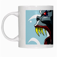 Demon Devil Evil Monster Alien White Mugs by Simbadda