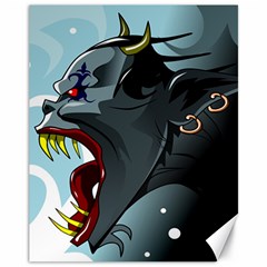 Demon Devil Evil Monster Alien Canvas 11  X 14   by Simbadda