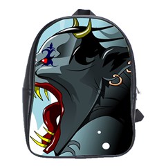 Demon Devil Evil Monster Alien School Bag (xl) by Simbadda