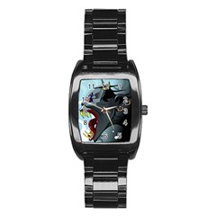 Demon Devil Evil Monster Alien Stainless Steel Barrel Watch by Simbadda