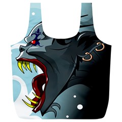 Demon Devil Evil Monster Alien Full Print Recycle Bags (l)  by Simbadda