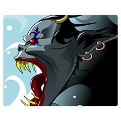 Demon Devil Evil Monster Alien Double Sided Flano Blanket (medium)  by Simbadda