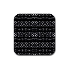 Futuristic Geometric Stripes Pattern Rubber Square Coaster (4 Pack)  by dflcprints