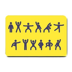 Gymnast Stick Man Man Stick Small Doormat  by Simbadda