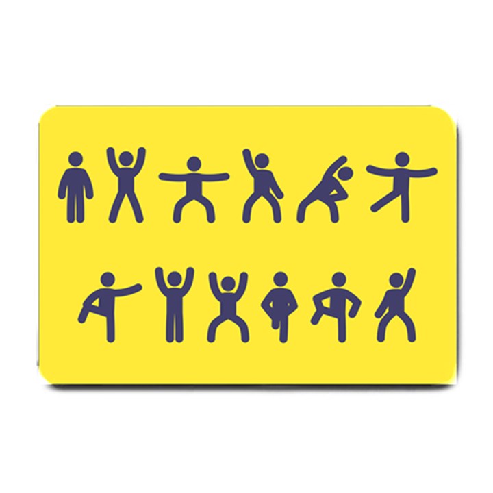 Gymnast Stick Man Man Stick Small Doormat 