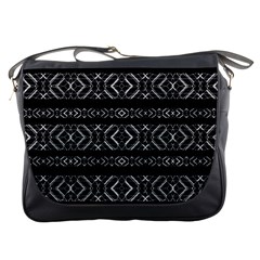 Futuristic Geometric Stripes Pattern Messenger Bags by dflcprints