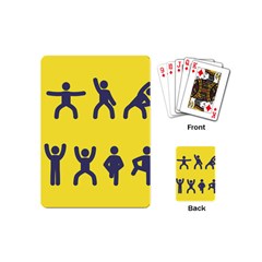 Gymnast Stick Man Man Stick Playing Cards (mini)  by Simbadda