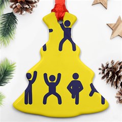 Gymnast Stick Man Man Stick Ornament (Christmas Tree) 