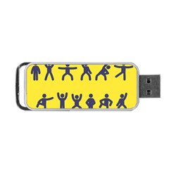 Gymnast Stick Man Man Stick Portable Usb Flash (one Side) by Simbadda