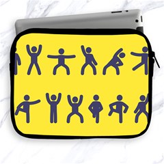 Gymnast Stick Man Man Stick Apple Ipad 2/3/4 Zipper Cases by Simbadda