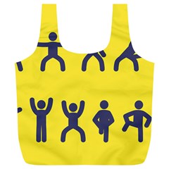 Gymnast Stick Man Man Stick Full Print Recycle Bags (l)  by Simbadda