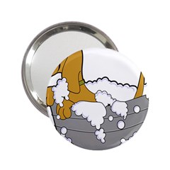 Dog Bath Grooming 2 25  Handbag Mirrors by Simbadda