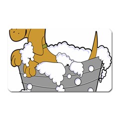 Dog Bath Grooming Magnet (rectangular) by Simbadda