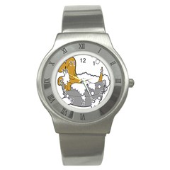 Dog Bath Grooming Stainless Steel Watch by Simbadda