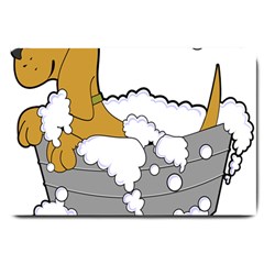 Dog Bath Grooming Large Doormat  by Simbadda