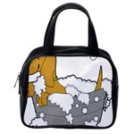 Dog Bath Grooming Classic Handbags (One Side) Front