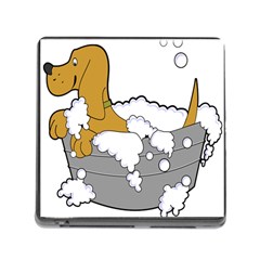 Dog Bath Grooming Memory Card Reader (square) by Simbadda