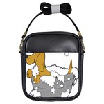 Dog Bath Grooming Girls Sling Bags Front