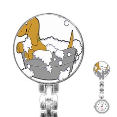 Dog Bath Grooming Stainless Steel Nurses Watch by Simbadda